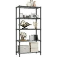 thumbnail image 4 of M MZG 1250 lbs Storage Shelves 5-Shelf Heavy Duty Metal Shelving Unit Standing Wire Rack for Office Garage Kitchen Waterproof, Black 33.5"W x 15.7"D x 68.5"H, 4 of 10