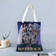 thumbnail image 2 of Beetlejuice Bolso de tela con estampado de lienzo para mujer, bolsa de compras reutilizable y estética, con cremallera interior, regalo para mujer,40*45cm., 2 of 6