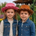 thumbnail image 5 of Cowgirl Hat,Western Cowboy Hats Wild West Classic Wide Brim Headwear for Men Women Halloween Gift,Themed Party, 5 of 7