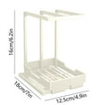thumbnail image 3 of Hovmgk Cloth Storage Rack for Kitchen, Desktop or Wall Mounted Organizer, Non-Perforated Installation, Drainage Function, Plastic, White, Space-Saving, Space Organizer, 7.07x6.30x4.92in, 3 of 6