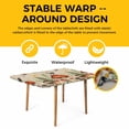 thumbnail image 4 of Spring Mushrooms Table Cloths for 5 Foot Rectangle Tables, Farmhouse Pastoral Botanical Rustic Patio Waterproof Elastic Fitted Tablecloths, Washable Rectangular Table Cover for Camping, 4 of 8