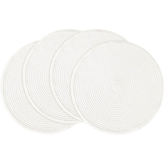 Knubmt Set of 1 Round Placemats 15 Inch Washable Heat Resistant Circle Place Mats for Kitchen Dining Table