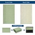 thumbnail image 2 of HIWEAVER Sage Green 6' x 9' Outdoor Rug PP Plastic Straw Woven Waterproof Patio Rug with Striped Pattern Portable Outside Carpet for Balcony Deck Picnic Garden Decor, 2 of 6