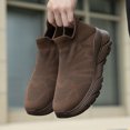 thumbnail image 6 of Men's Slip On Walking Shoes Breathable Knit Upper Thick Sole Sock Sneakers for Casual Daily Commute, 6 of 7