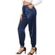 thumbnail image 4 of Pantalones deportivos casuales de cintura elástica para mujer Inspire Chic, longitud hasta el tobillo, joggers 3XL azul real, 4 of 8