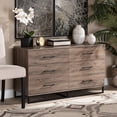 thumbnail image 2 of Baxton Studio Daxton Rustic Oak Finished Wood 6-Drawer Dresser, 2 of 3