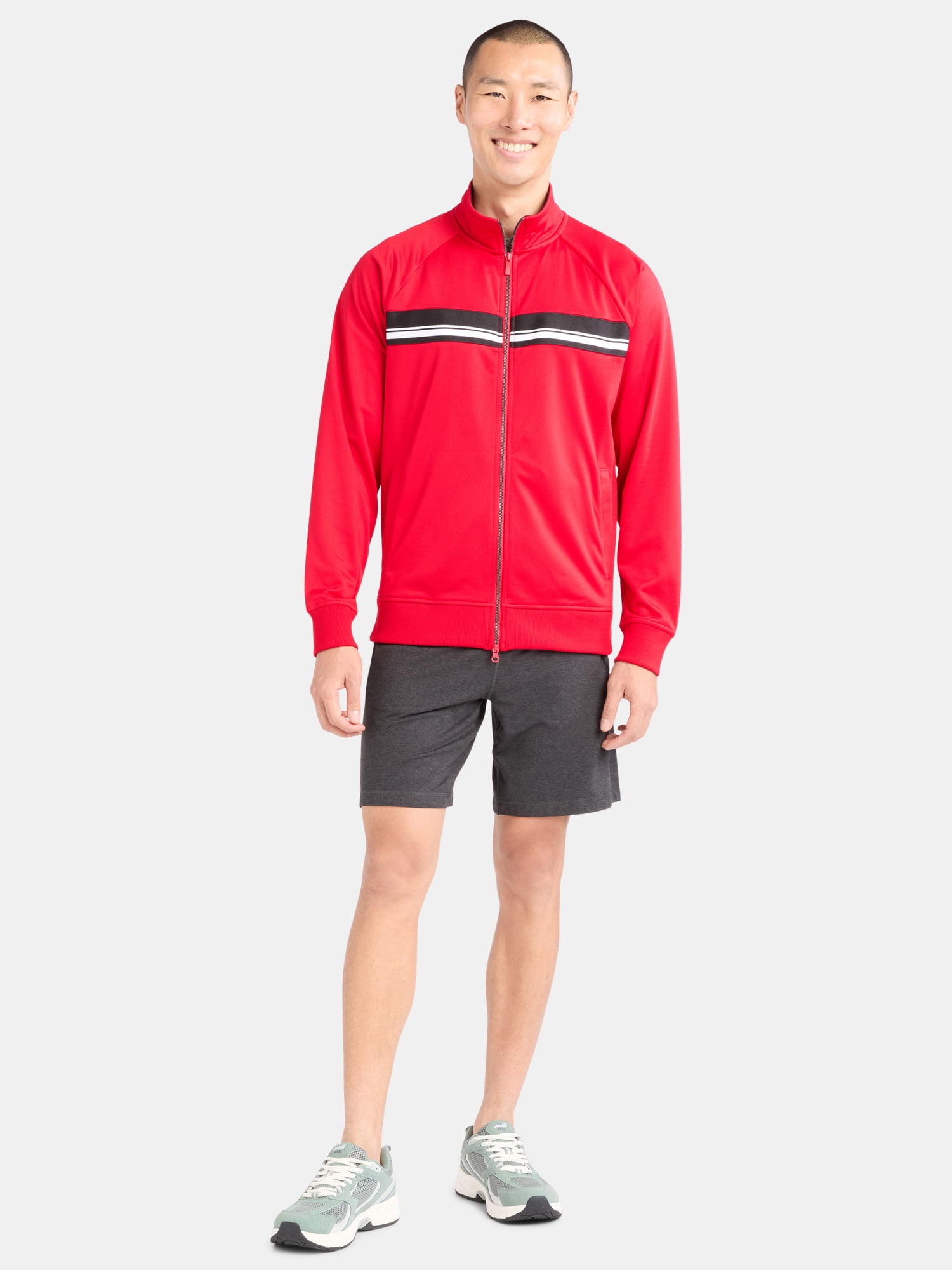 Athletic Works Men's and Big Men's Tricot Track Jacket, Sizes S-3XL