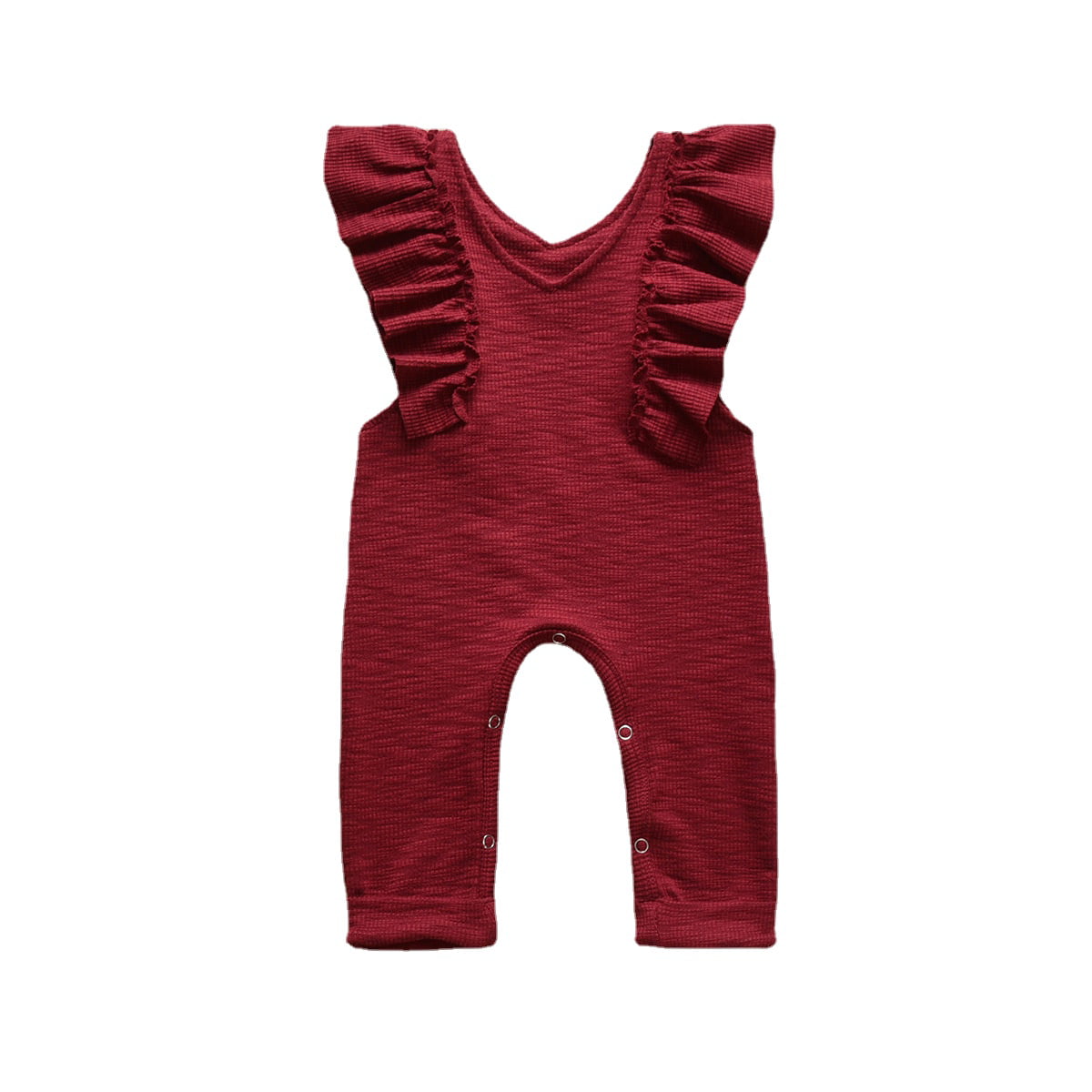 Kid Baby Girl Overalls Ruffle Jumpsuit Knitted Romper Long Pants  Outfit Clothes 