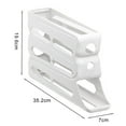 thumbnail image 5 of Grofry Fridge Egg Storage Box，Egg Holder，Four Tiers Automatic Rolling Large Capacity Space-Saving 30 Egg Organizer Refrigerator Side Door Egg Dispenser Egg Carton, 5 of 7