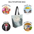 thumbnail image 7 of FORMRS Womens Canvas Tote Bag with Zipper Inner Pocket Shoulder Handbag, Moon and House, 7 of 7