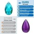 thumbnail image 4 of Uxcell K9 Crystal Pendants Teardrop Beads, 10 Pack 38mm Chandelier Prisms Parts Hanging Beads DIY Lamp Navy Blue, 4 of 7