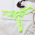 thumbnail image 3 of Womens Underwear Floral Lace Panties Low Waist No Show Bow T Back Adjustable Ladies Underwear Breathable Panties Underwear Women Men, 3 of 4