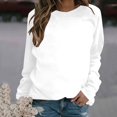 thumbnail image 2 of PENGXIANG Chandails en Molleton à Col Rond pour Femmes Manches Longues Chandail Décontracté Hauts Coupe Ample Chandail en Molleton Doux Tenues de Mode Automne Vêtements, 2 of 4