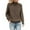 Brown, variant on Women's Solid Color Knitted Pullover, Raglan Sleeve Half Turtleneck Sweater, Warm Long Sleeve Jumper for Casual Everyday Wear and Loungewear Purple XXL