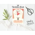 thumbnail image 3 of Darling Souvenir White Birthday Invitation Card Printable Fill or Write In Blank Invites Party Supplies Pack Of 28 5 x 7 Inches, 3 of 5