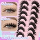 thumbnail image 4 of Pestañas postizas Losha Fluffy Cat Eye 3D de visón sintético, 7 pares, 4 of 7