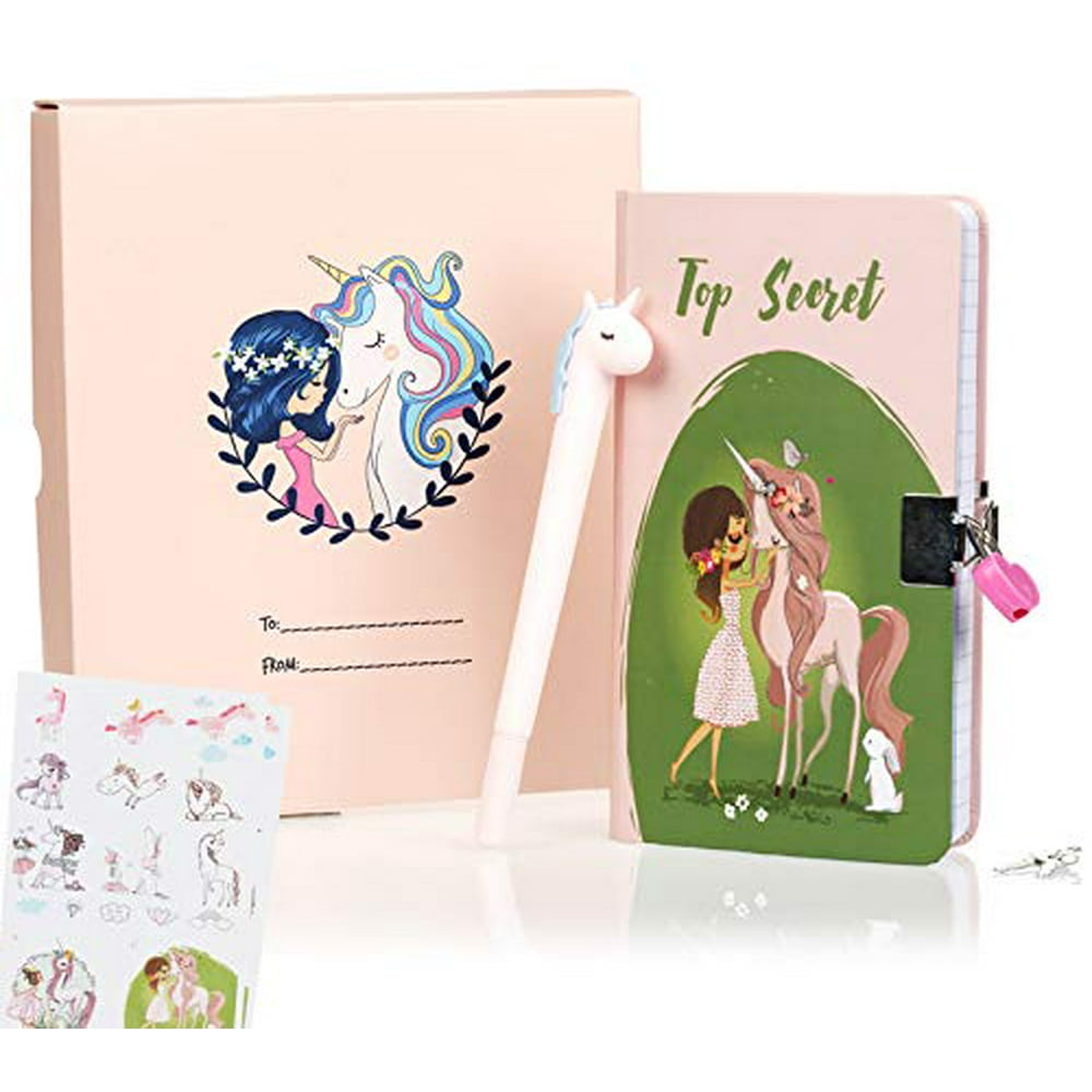 Infloatables Unicorn Diary with lock for girls Secret