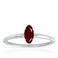 thumbnail image 1 of GemsNY July Birthstone - Dainty Marquise Four Prong Ruby Solitaire Ring (Grade - AAA | 0.70cts.), 1 of 4
