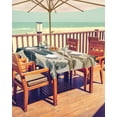 thumbnail image 2 of nqOlkjepod Navy Blue Brown Botanical Outdoor Tablecloth with Umbrella Hole & Zipper, Retro Elegant Palm Leaves Rectangle Table Cover 54x80 Inch, Dining Waterproof Table Cloth Protector for Patio, 2 of 7