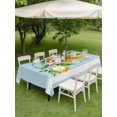 thumbnail image 4 of Outdoor Tablecloth with Umbrella Hole for Patio/Picnic/Party/Camping, Summer Lemons Waterproof Table Cloth Rectangle Table Cover Washable, Light Blue Striped Farmhouse Tropical Fruits (60"x 120"), 4 of 9