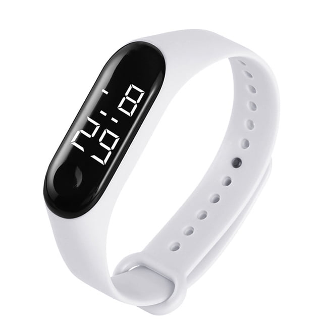 Trayknick M3 Children Solid Color Adjustable Strap LED Digital Electronic Wrist Watch