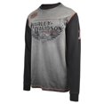 thumbnail image 3 of Harley-Davidson Men's T-Shirt Grey Faded Iron Block Pullover Long Sleeve (S41), 3 of 11