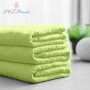 PGT Brands Soft Green Bath Towels, 100% Cotton, 550 GSM, 28 x 54 inch, Absorbent & Plush ( Set of 3)