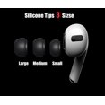 thumbnail image 4 of Replacement Ear Tips Compatible with AirPods Pro [3 Pairs], Silicon Earbuds Tips with Noise Reduction Hole, Fit in The Charging Case (Sizes S/M/L, Black), 4 of 5