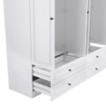 thumbnail image 3 of VivaVista Wardrobe Armoire Closet, Modern Armoire Storage Cabinet with Hanging Rod & Drawer, Wood, 3 of 9