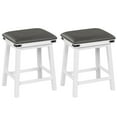 thumbnail image 1 of Costway 24" Dining Bar Stool Set of 2 Counter Height Padded Seat Wood Frame Kitchen White, 1 of 9