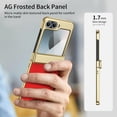 thumbnail image 2 of ELEHOLD Case for Samsung Galaxy Z Flip 6, Shockproof Hard PC Frosted Back Case with Hinge Protection & Built-in Screen Protector,Red, 2 of 9