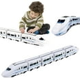 thumbnail image 1 of Smart Chain Train Toy - Electric Train Toy with Flashing Lights, Smart Chain Train Kids Toy Model Kit Electric High Speed Bullet, Fun Learning Game with Lights and Sounds (Five Sections), 1 of 8