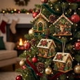 thumbnail image 5 of Christmas Pearl Painting Art Set Wooden House Ornament Kit Holiday Tabletop Decor Craft Gift, 5 of 6