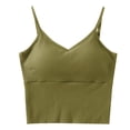 thumbnail image 2 of Women'S Summer Camisole Fashion Tank Tops Casual Solid Color Loose V-neck Camisoles — Green∣L, 2 of 7
