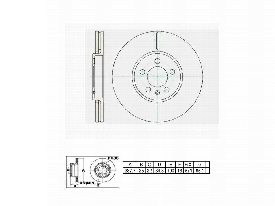 UltraHC Coated High Carbon Brake Rotor, Front UR003211, Volkswagen Golf 2006-2000