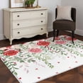 thumbnail image 3 of Pink Spring Floral Area Rugs 3'x5', Washable Small Throw Rugs for Living Room Bedroom, Weeping Romantic Flowers Pastoral Indoor Outdoor Rug Non-Slip Low Pile Carpet Runner Reversible Floor Mats, 3 of 8