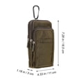 thumbnail image 2 of Soimiss 1Pc Green Nylon Phone Waist Bag Casual Crossbody Messenger Bag for Phone Storage, 2 of 5
