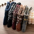 thumbnail image 4 of YooGuoGuo 5 Pairs Autumn Winter Nordic Floral Socks Women Vintage Ethnic Cotton Cute Floral Socks Cottagecore Breathable Mid Tube Socks, 4 of 7