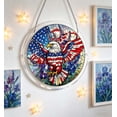 thumbnail image 1 of Patriotic Acrylic Suncatcher Stained Glass Style Window Hanging Ornament Independence Day Memorial Day Home Decor With Chain, 1 of 5