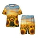 thumbnail image 1 of Fotbe Beautiful Golden Sunflower Field Pijama Estampada de 2 Piezas para Niños – Ropa de Dormir de Manga Corta Cómoda para Niños y Niñas, Camiseta y Shorts de Algodón-X-Large, 1 of 6