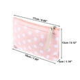 thumbnail image 2 of 1 Pc Women Durable Dots Cosmetic Bag for Travel Vacation Bathing Wedding Pink Canvas, 2 of 3