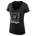 thumbnail image 2 of Women's G-III 4Her by Carl Banks Black Los Angeles Kings Super-Slim Fit Lightweight Collage Team Graphic T-Shirt, 2 of 3