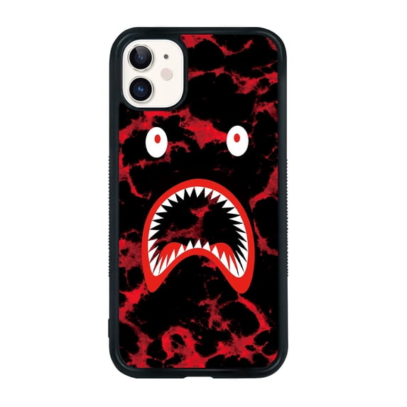 Case for iPhone 11,Red Bape Pattern TPU Bumper Anti-Slip Case