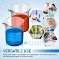 thumbnail image 3 of 20 vasos medidores transparentes de laboratorio, vasos medidores graduados transparentes, vasos medidores de vidrio de forma baja, suministros de laboratorio de 50 ml, 3 of 7