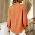thumbnail image 5 of GUACER Womens Gingham Long Sleeve Blouses Trendy Button Up Collared Shirts Lightweight Casual Tops, 5 of 6