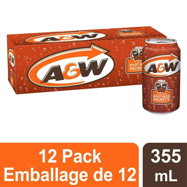 A&W ROOT BEER 12 缶✖︎４ケース　カフェインなし A&W Root Beer® 355mL Cans, 12 Pack - Walmart.ca