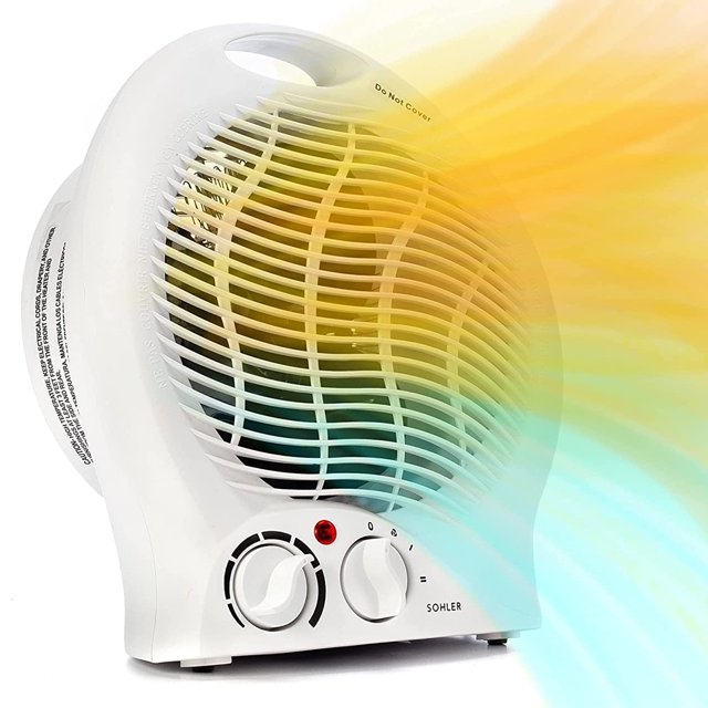 Calefactor Eléctrico de Ventilador Calefactor Silencioso de Ahorro de Energía 2000 Watt Calefactor Portátil para Habitaciones de hasta 20 m² Calefactor Eléctrico Radiador Móvil