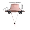 thumbnail image 3 of JZCHUNTOY Solar Fan Hat 1 Pack with 2 Detachable Fans, USB Rechargeable Long Battery Life Outdoor Sun Shade Cap, UV Protection Breathable Adjustable Cooling Hat for Hiking Camping Gardening, 3 of 6