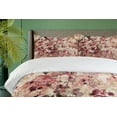 thumbnail image 4 of Ambesonne Retro Duvet Cover Sets, Cherry Blossoms Floral, 2-King, Beige and Pink, 4 of 7