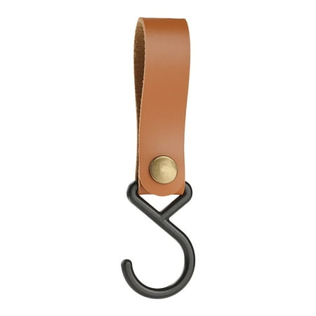 

GOVOW Portable Outdoor Hook Camping S Shaped Leather Storage Hook Keychain PU Hook Triangle Shelf Hook
